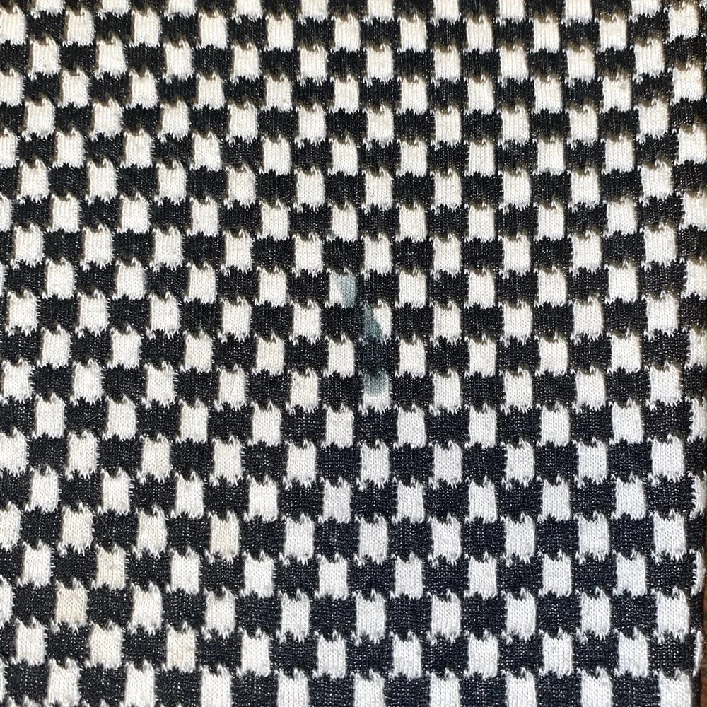 HOUNDSTOOTH HIGH WAISTED BLACK & WHITE STRETCHY PANTS SIZE M - Picture 6 of 6